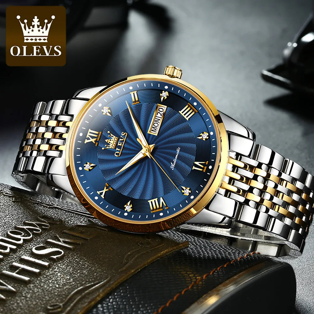 OLEVS Luxury Watch Men Automatic Mechanical Business Male Watch