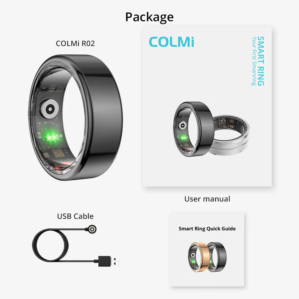 [2024 ] COLMI R02 Smart Ring Military Grade Titanium Steel Shell